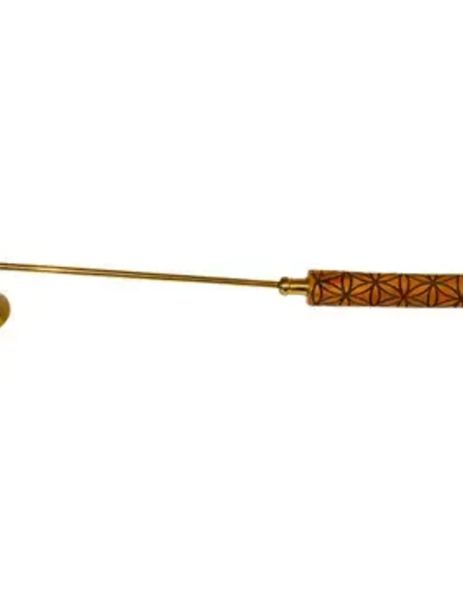 Candle Snuffer-Wood Handel-Flower of Life 13"