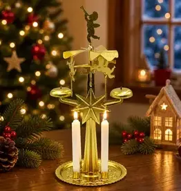 Angel Chimes – Metal Chime Carousel (+4 Candles) authentic Scandinavian decoration & ornament