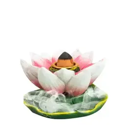Backflow Incense Burner Lotus LxWxH 3.03"x3.03"x1.89"