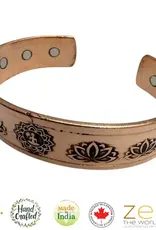 Pure Copper Buddha & Lotus Magnetic Bracelet