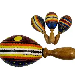 Maracas-Hand Painted Dot Small 4.5"