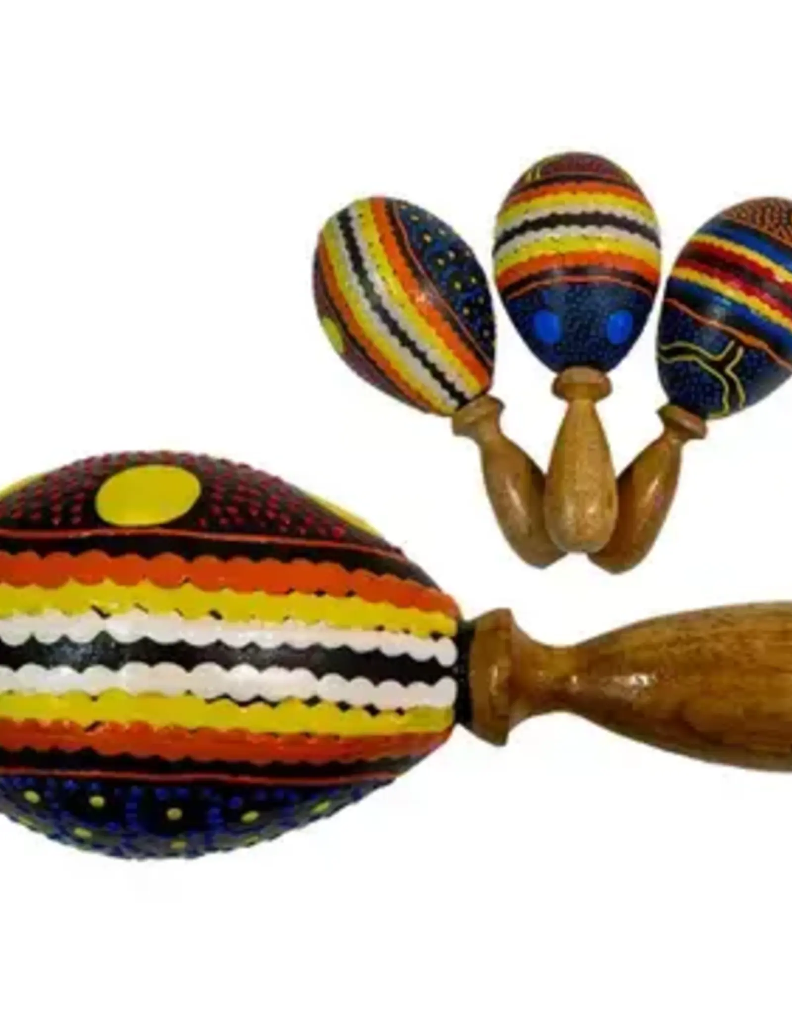 Maracas-Hand Painted Dot Small 4.5"