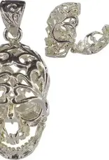 Pendant-Skull Cage-Tumbled Stones