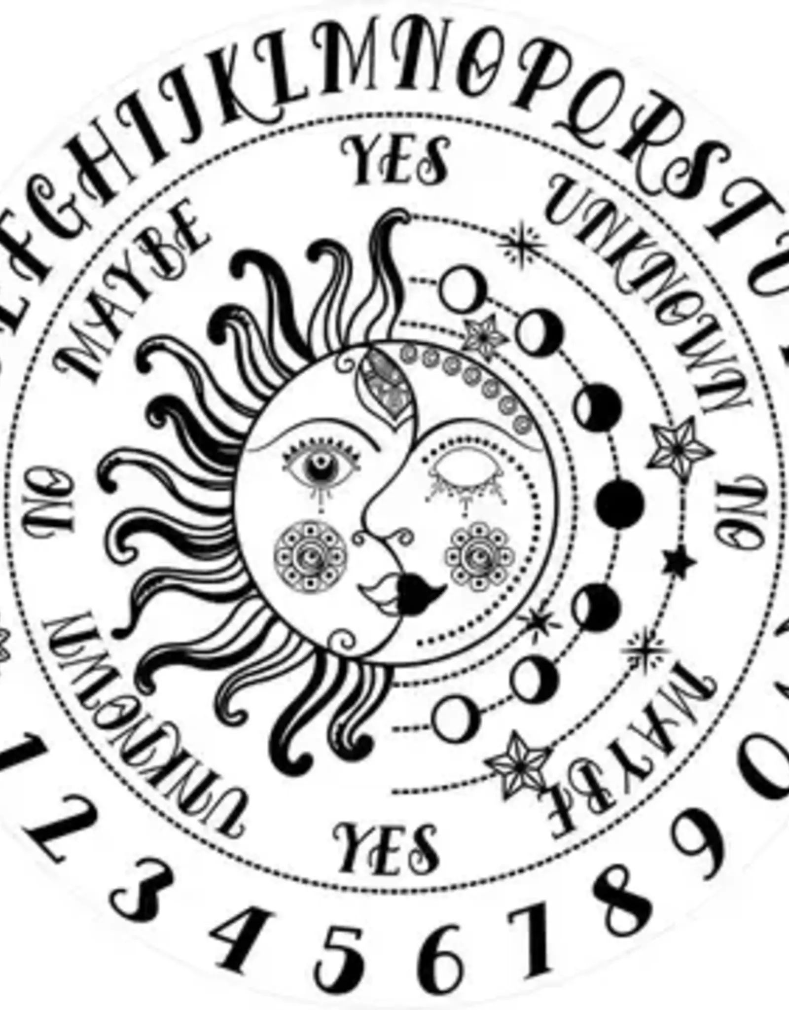 Wooden Pendulum Board-Celestial-White 10"Diameter