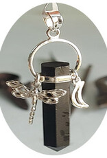 Bloodstone Point Pendant with Moon