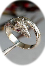 Garnet The Earth Dragon Sterling Silver Ring