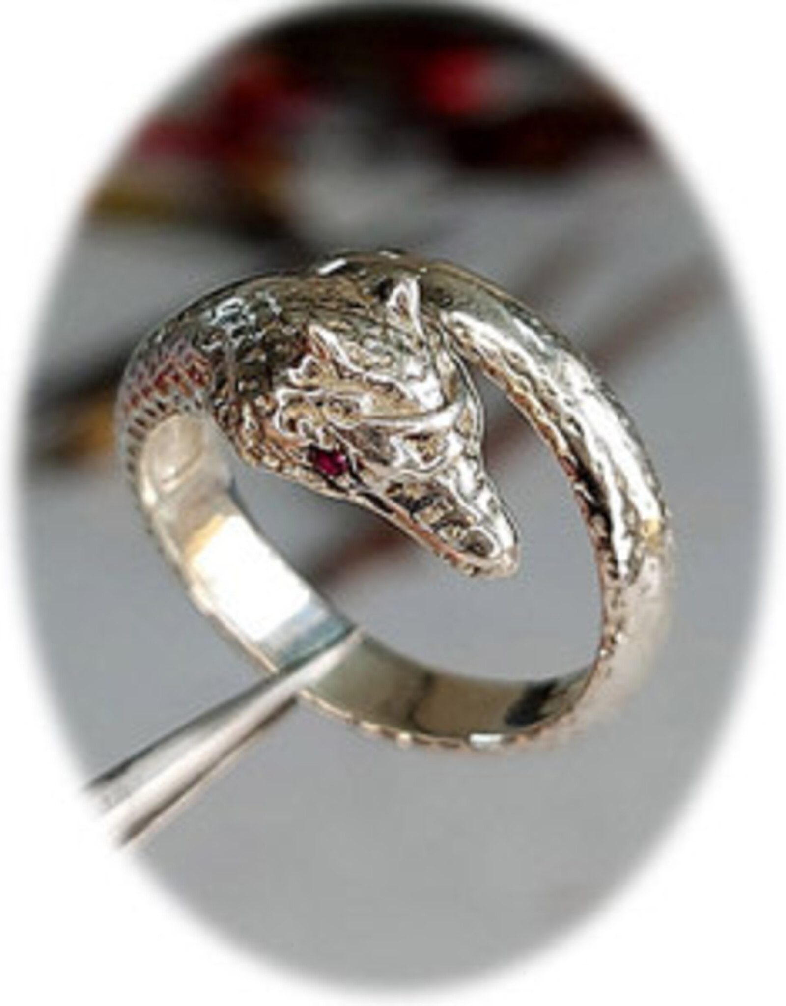 Garnet The Earth Dragon Sterling Silver Ring