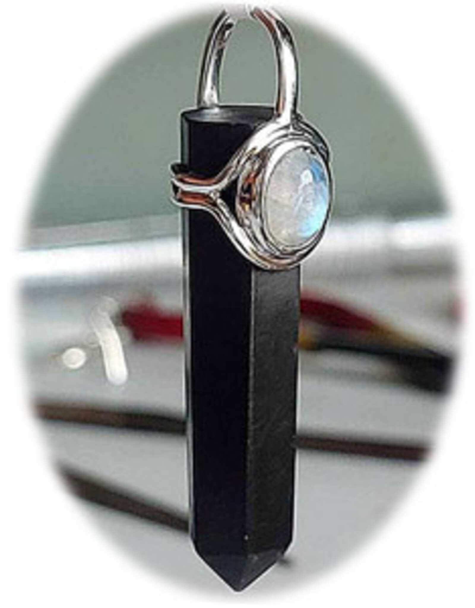Tourmaline Wand with moonstone