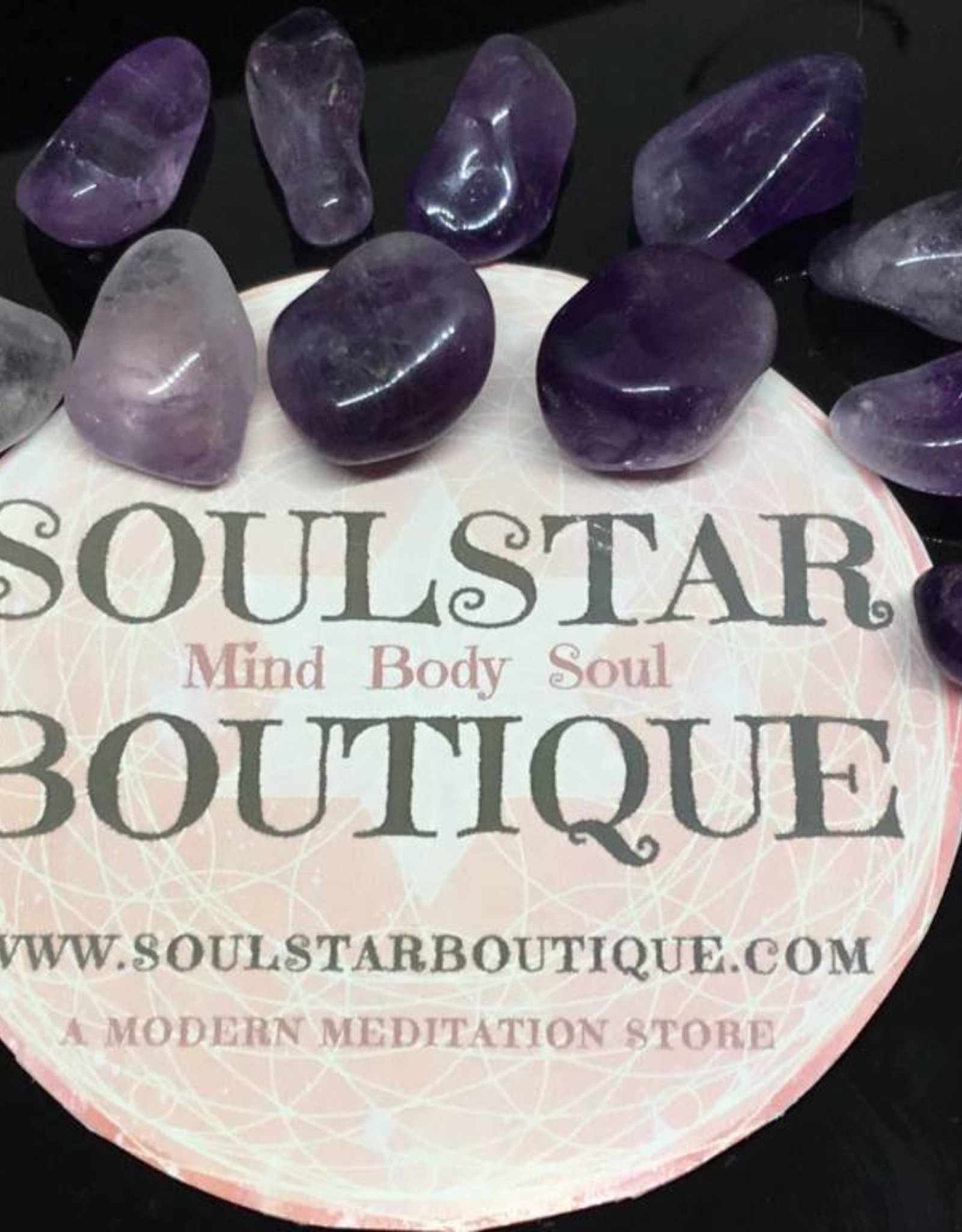 Amethyst Tumbled Stone - Deep Purple Higher Grade