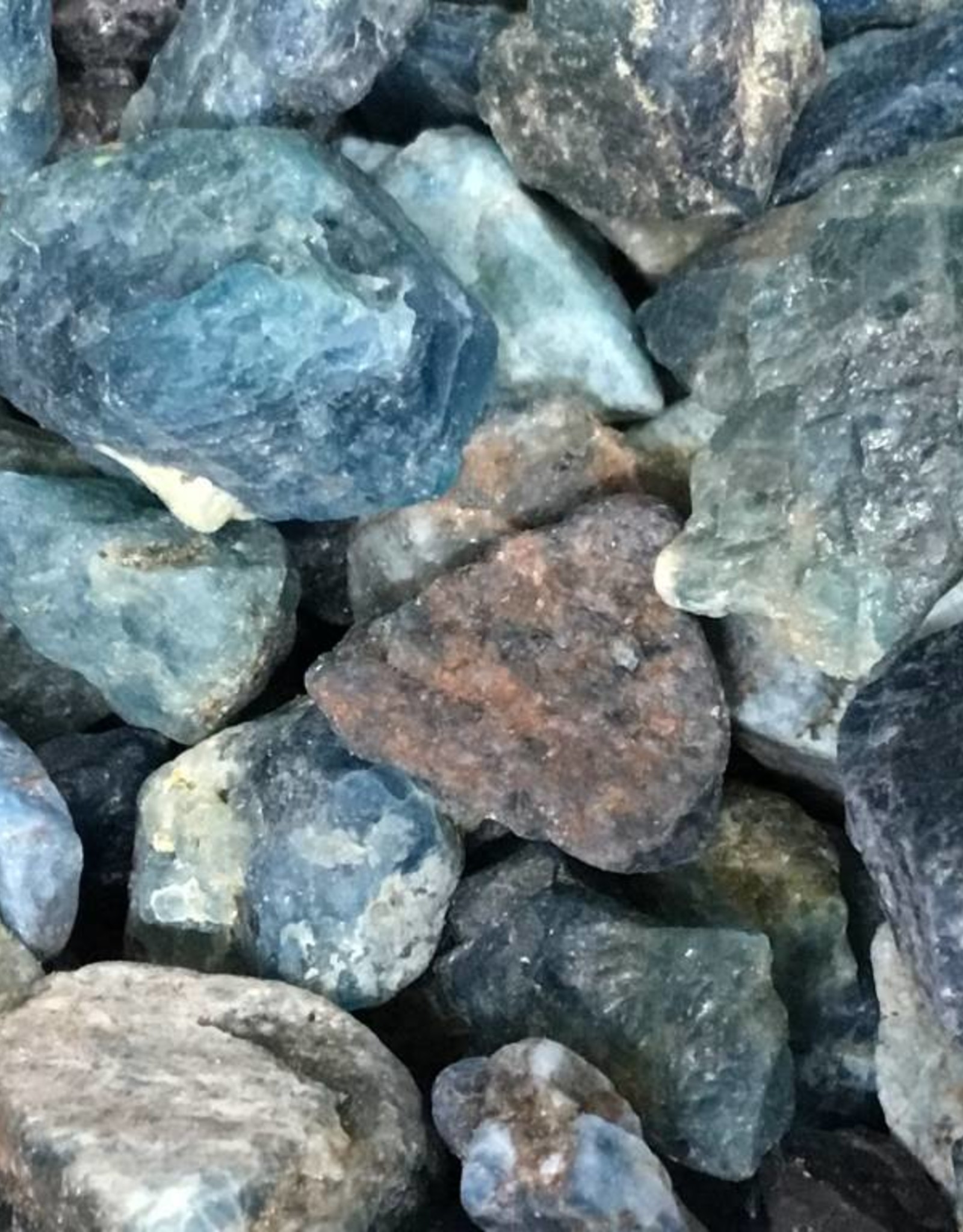 RAW Blue Apatite Tumbled Stone
