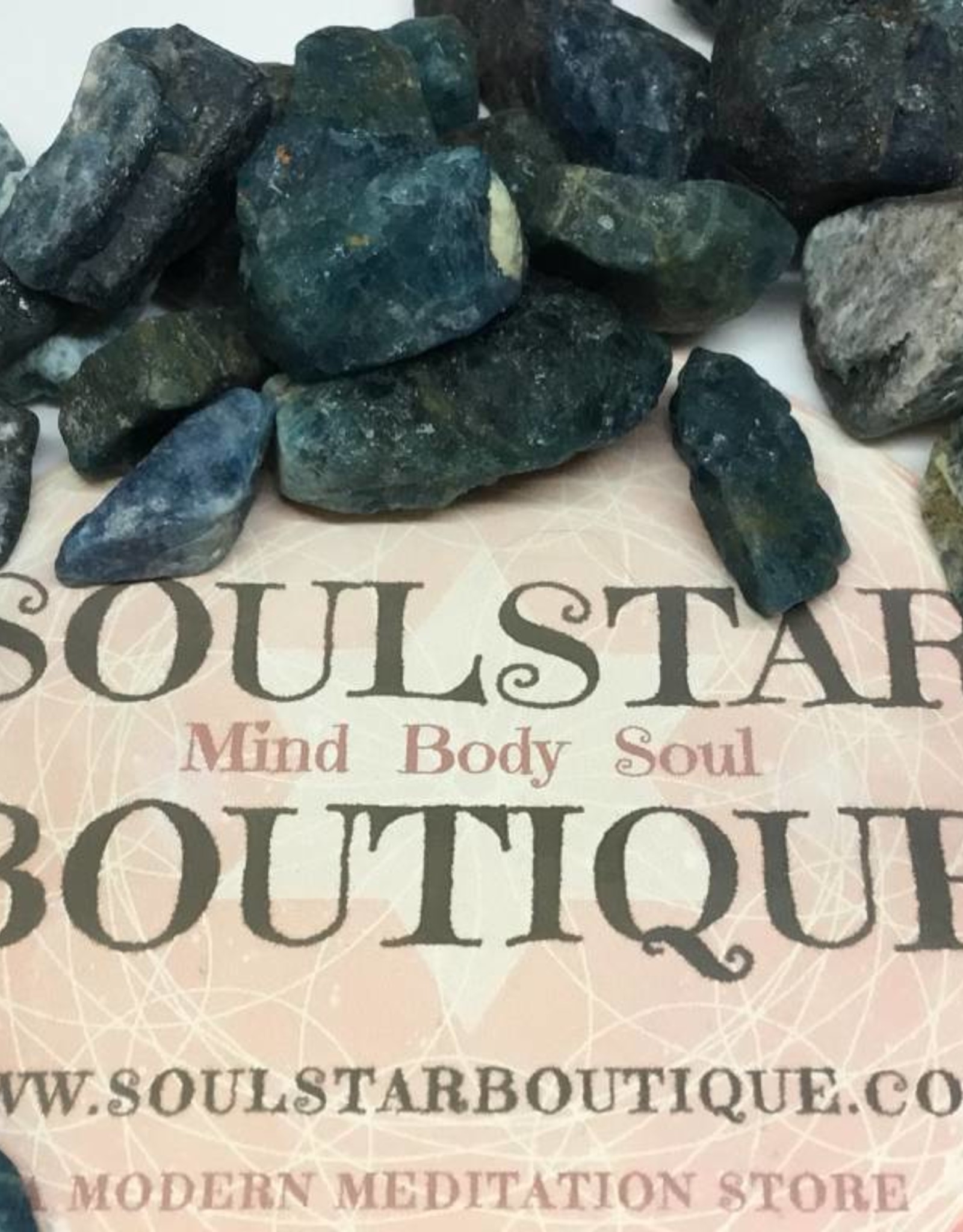 RAW Blue Apatite Tumbled Stone
