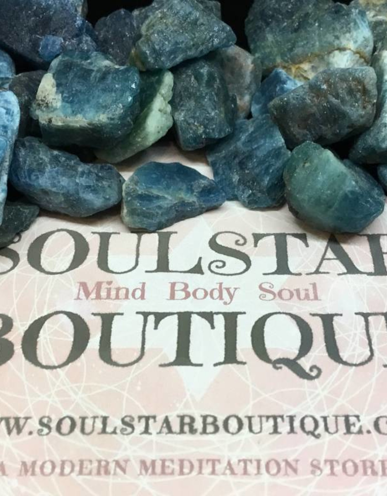 RAW Blue Apatite Tumbled Stone