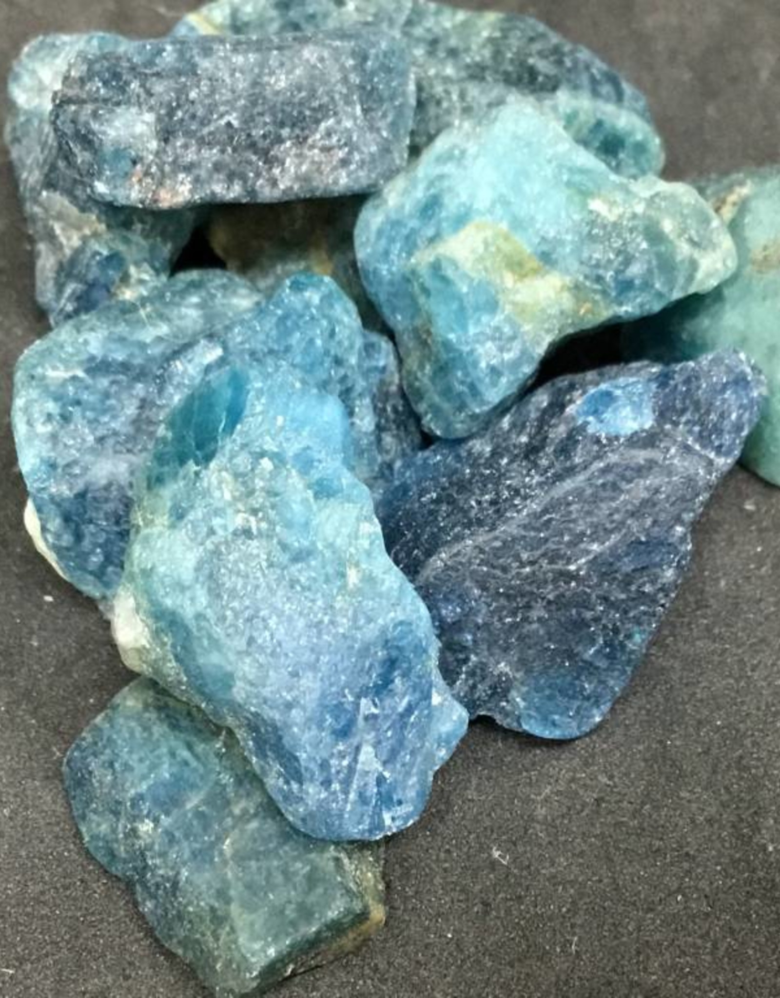 RAW Blue Apatite Tumbled Stone