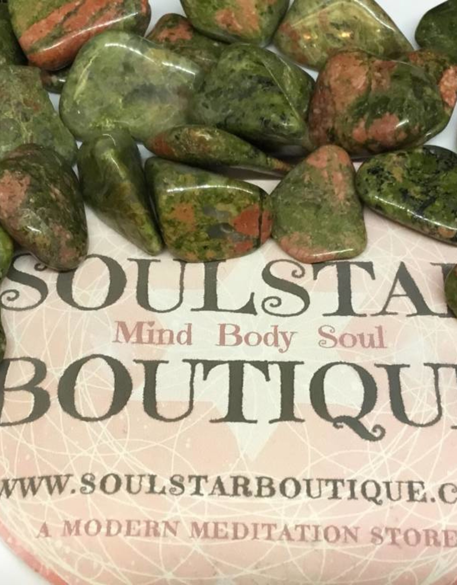 Unakite Jasper Tumbled Stone - Small