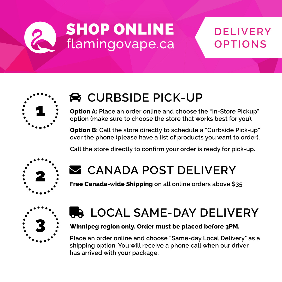 Blog - Our plan for the COVID-19 Manitoba Shutdown - Flamingo Vape Shop