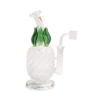 Red Eye Glass 8.5"  Pineapple Concentrate Rig Green