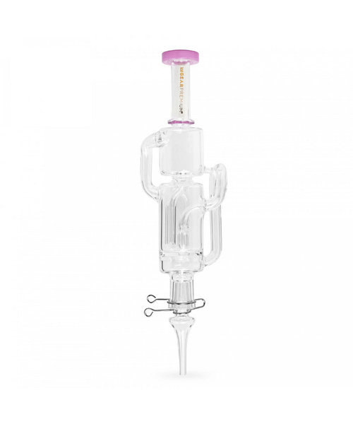 GEAR Premium 8.5" Pink Slyme Dabmolisher Recycler W/Quartz Tip