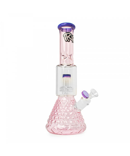 iRie 13.5" Dual Chamber Beaker Tube W/ Textured Base & Showerhead Perc