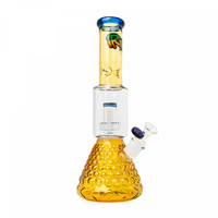 iRie 13.5" Dual Chamber Beaker Tube W/ Textured Base & Showerhead Perc