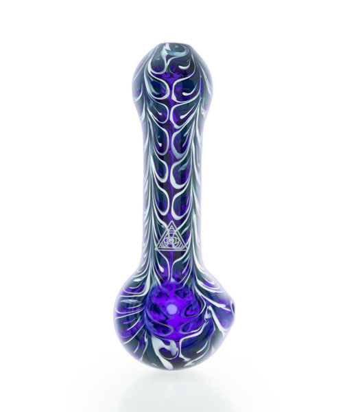 Red Eye Glass 4.5" Paisley Hand Pipe