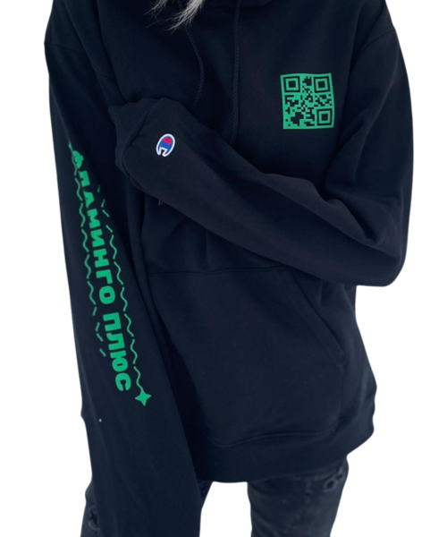 Champion x Flamingo+ Hoodie "Slavic Industrial"