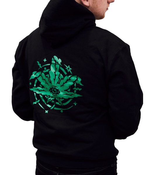 Champion x Flamingo+ Hoodie  "Weed Eye"