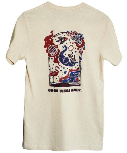 Flamingo T-Shirt "Good Vibes Only"