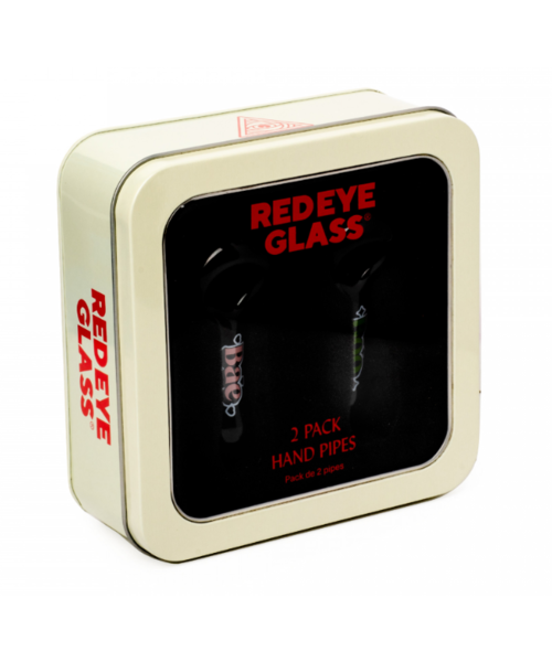 Red Eye Glass 3.75" Boo & Bae Spoon Hand Pipe 2 Pack