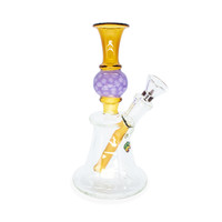 iRie 7" Honeycomb Flower Glass Bubbler