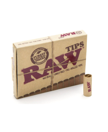 RAW RAW Slim Pre-Rolled Unbleached Tips 21 pack RAW RAW Slim Pre-Rolled Unbleached Tips 21 pack