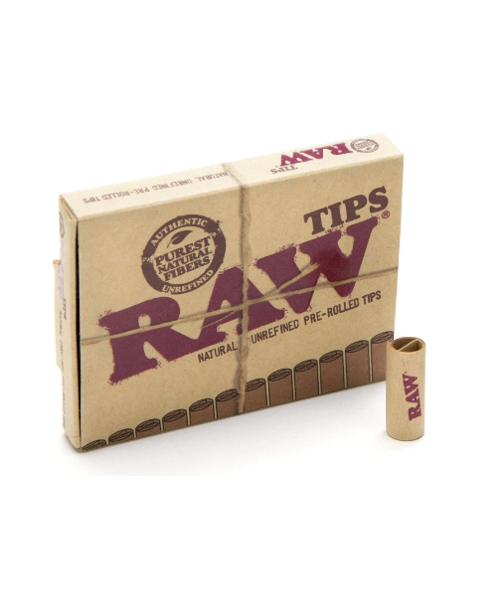 RAW Slim Pre-Rolled Unbleached Tips 21 pack