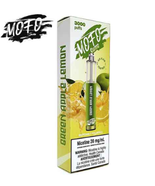 Mofo Sumo Disposable Vape (3000 Puffs) 20mg Green Apple Lemon