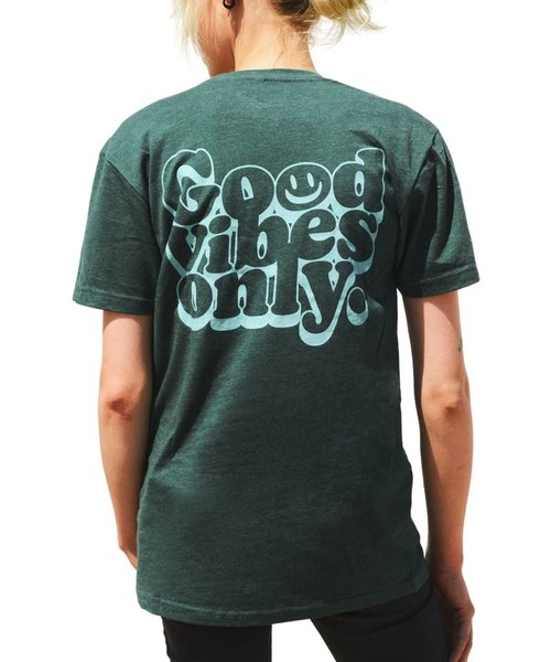 Flamingo+ T-Shirt  "Good Vibes Only Smiley"