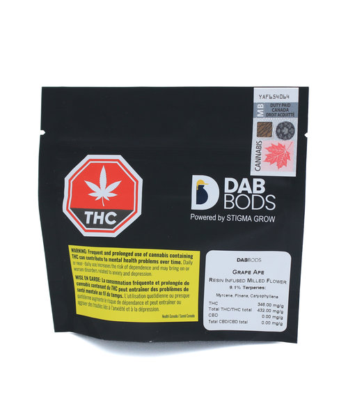 Dab Bods Grape Ape Infused Hybrid Flower 2G