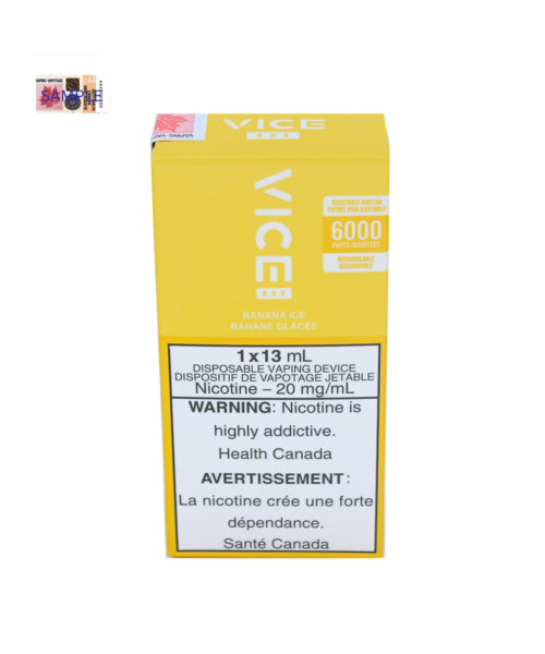 VICE 6000 Box Disposable Rechargeable Vape Banana Ice 20mg