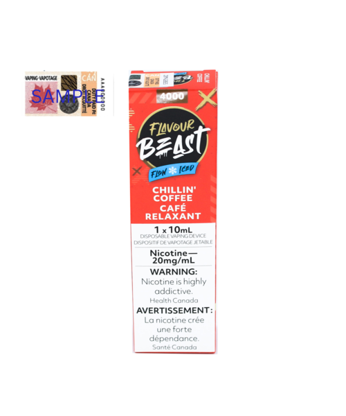 Flavour Beast 4000 Puff Rechargeable Disposable  Chillin Coffee 20mg