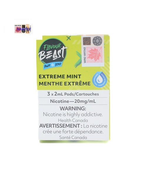 STLTH Compatible Flavour Beast Pods Extreme Mint Iced 20mg