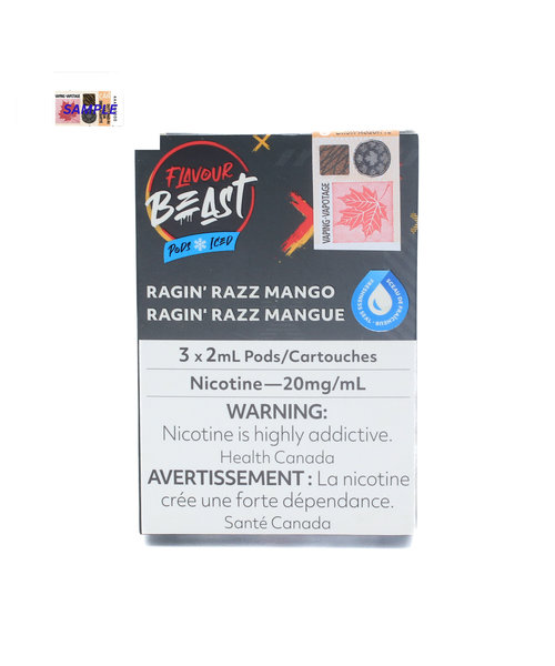 STLTH Compatible Flavour Beast Pods Ragin' Razz Mango Iced 20mg