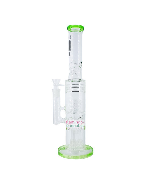 Infyniti 16" Bong with Multiple Percs and Ice Catcher Green