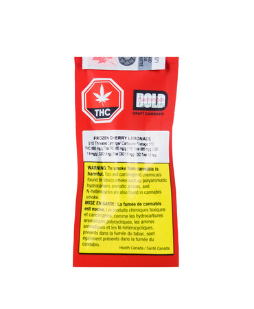 Bold Growth Bold Frozen Cherry Lemonade Sativa Cartridge 1G