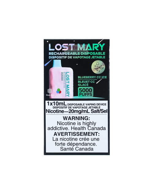 LOST MARY 5000 Puff Rechargeable Disposable Blueberry CC Ice 20mg