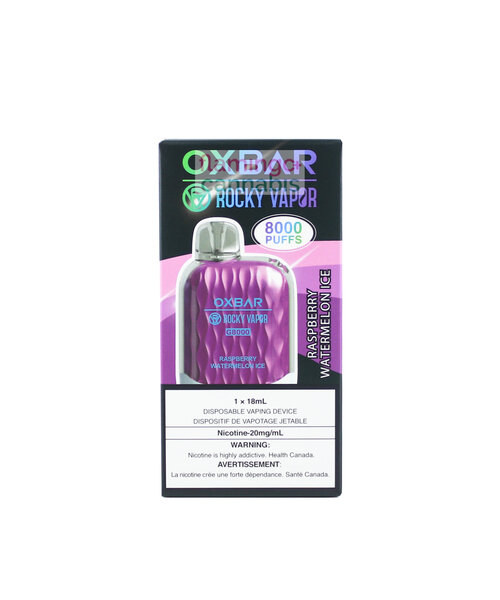 Oxbar Rechargeable 8000 Puff Disposable Vape 20mg Raspberry Watermelon Ice