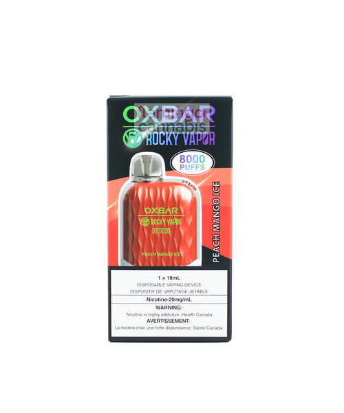 Oxbar Rechargeable 8000 Puff Disposable Vape 20mg Peach Mango Ice