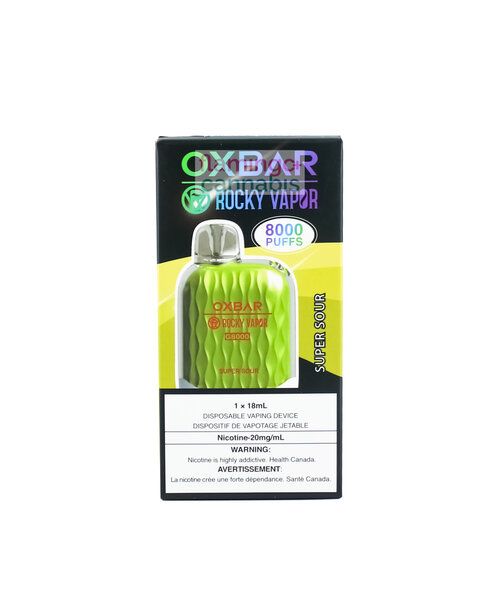 Oxbar Rechargeable 8000 Puff Disposable Vape 20mg Super Sour