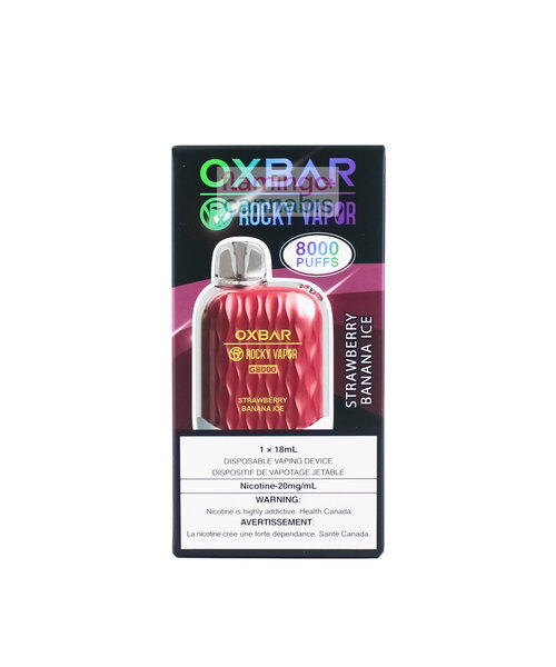 Oxbar Rechargeable 8000 Puff Disposable Vape 20mg Strawberry Banana Ice