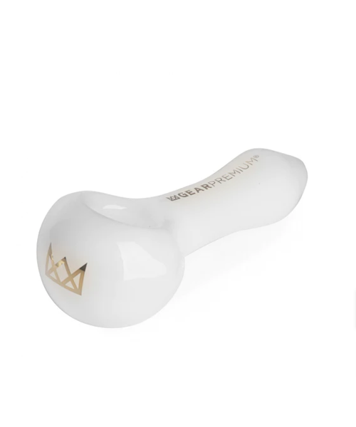 GEAR Premium 3.75" White Hand Pipe w/ Ash Catcher Mouthpiece