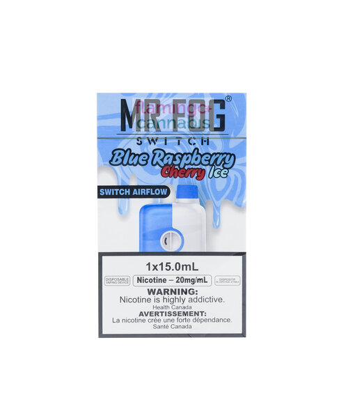 Mr. Fog Switch 5500 Puff Rechargeable Blue Raspberry Cherry Ice 20mg