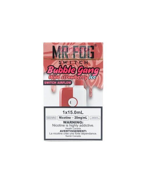 Mr. Fog Switch 5500 Puff Rechargeable Bubble Gang Wild Strawberry Ice 20mg
