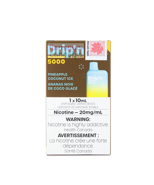 ENVI DRIP'N 5000 Disposable Rechargeable Vape Pineapple Coconut Ice 20mg