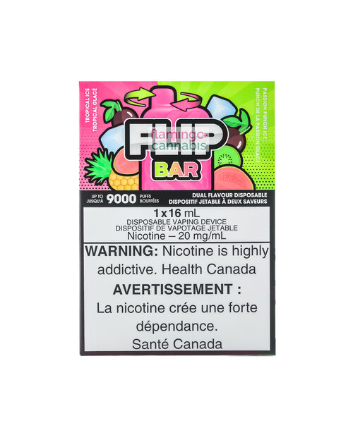 Flip Bar 9000 Dual Flavour Disposable Rechargeable Tropical Ice & Passion Punch Ice 20mg